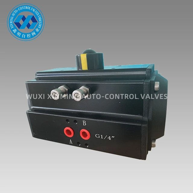 Rack de alumínio preto completo e atuador pneumático pinion