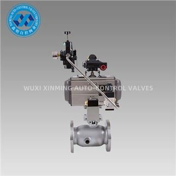 Válvula de esfera com flange revestida de atuador pneumático