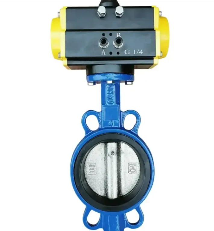 Nova válvula de borboleta de aço inoxidável pneumático de chegada