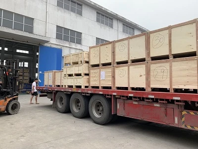 Remessa pneumática de válvula borboleta enviada para a Coreia do Sul