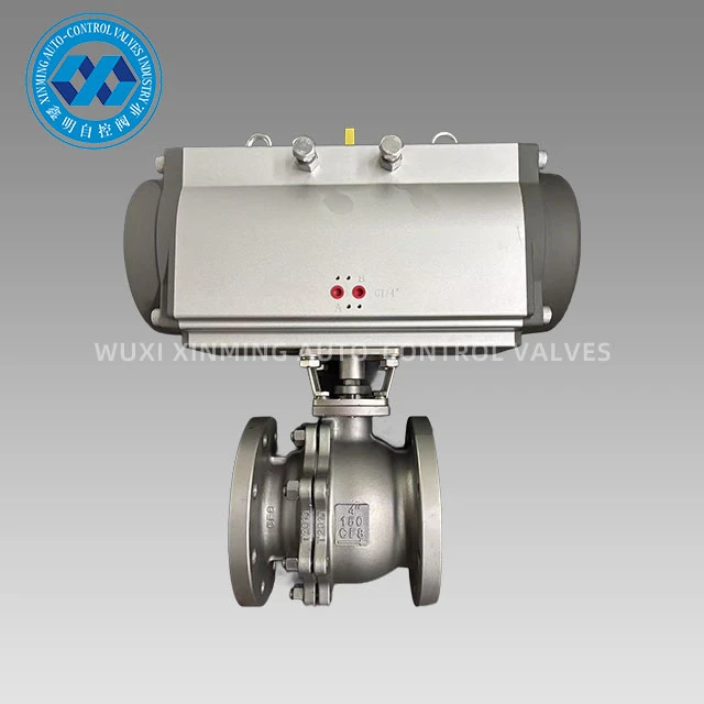 Atuador pneumático Válvula esférica com flange de metal-para{1}}metal