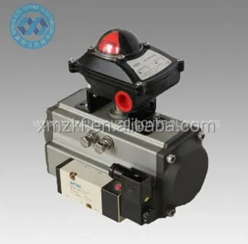 Atuador pneumático com caixa de interruptor de limite