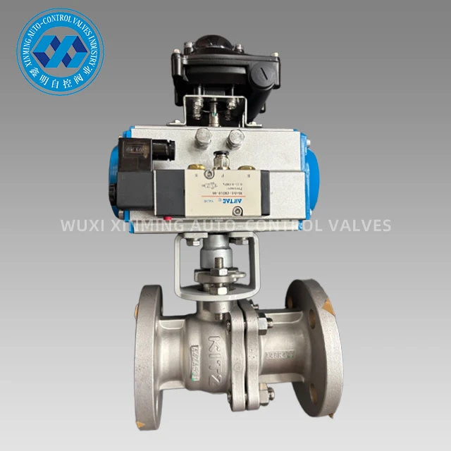 Válvula de esfera de controle pneumático