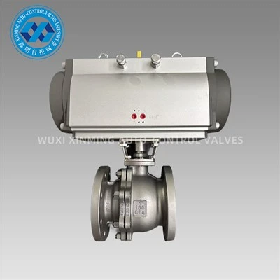 Atuador pneumático Válvula esférica com flange de metal-para{1}}metal