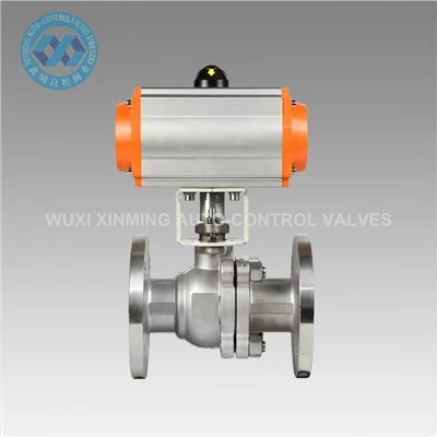 Válvula de esfera de flange pneumática