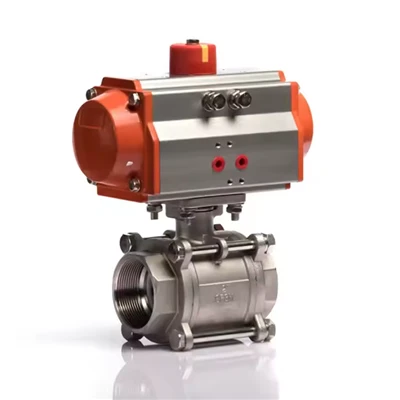 Válvula de espreguiçadeira pneumática de alta qualidade com atuação de um quarto de volta para controle de fluxo automatizado